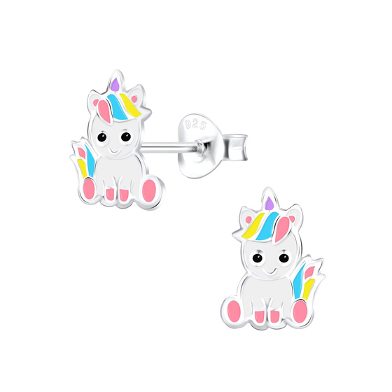 Einhorn Kinderohrringe 925 Silber