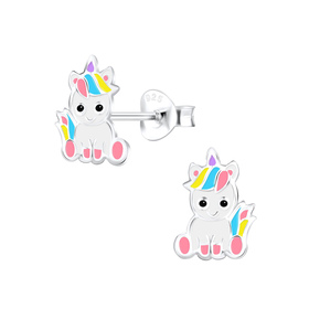 Einhorn Kinderohrringe 925 Silber