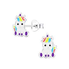 Einhorn Kinderohrringe 925 Silber