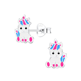 Einhorn Kinderohrringe 925 Silber