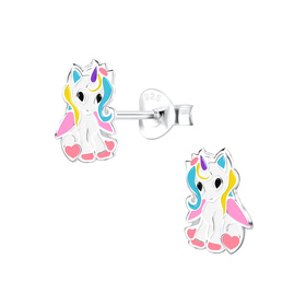 Einhorn Kinderohrringe 925 Silber
