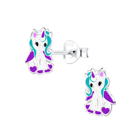Einhorn Kinderohrringe 925 Silber