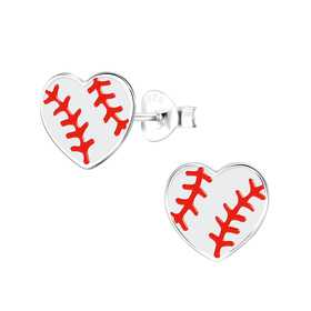 Baseball Kinderohrringe 925 Silber
