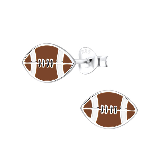 American Football Kinderohrringe 925 Silber