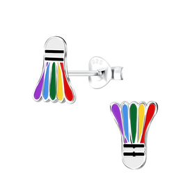 Federball Kinderohrringe 925 Silber
