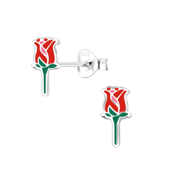 Rosen Kinderohrringe 925 Silber