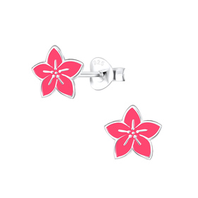 Blumen Kinderohrringe 925 Silber