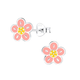 Blumen Kinderohrringe 925 Silber