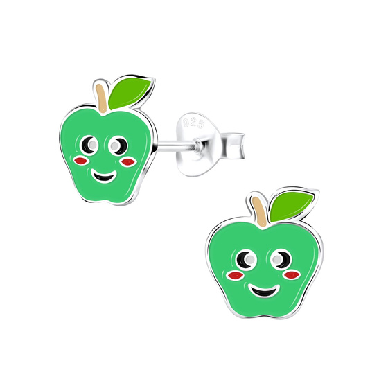 Apfel Kinderohrringe 925 Silber