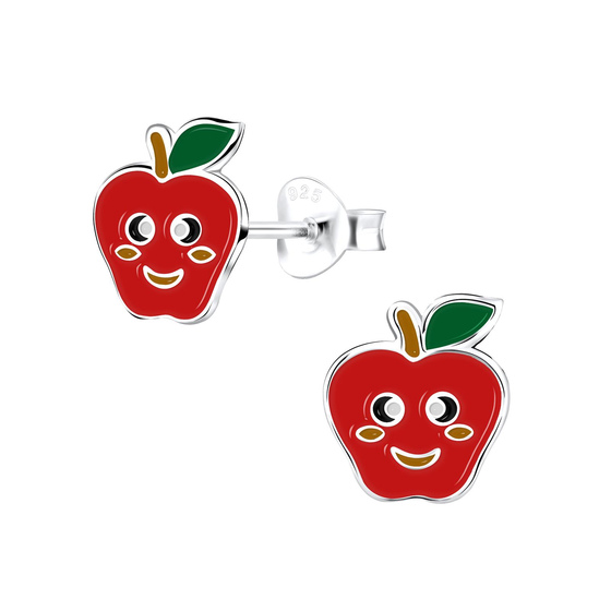 Apfel Kinderohrringe 925 Silber