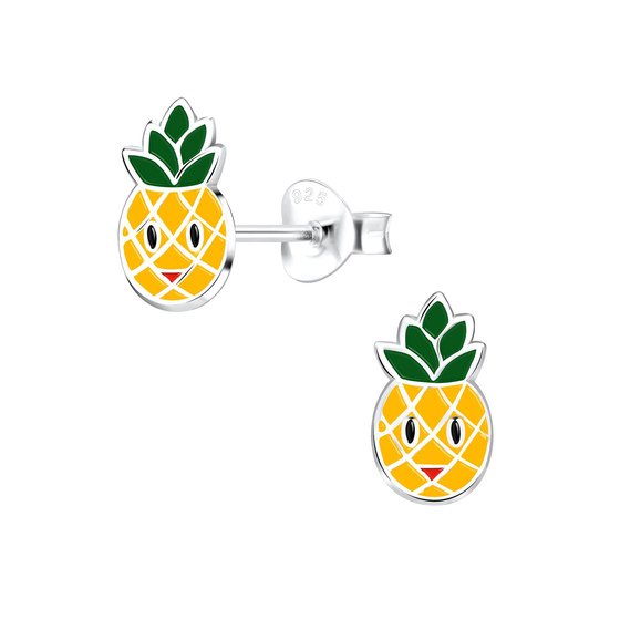 Ananas Kinderohrringe 925 Silber