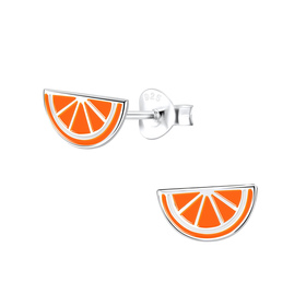 Orangen Kinderohrringe 925 Silber