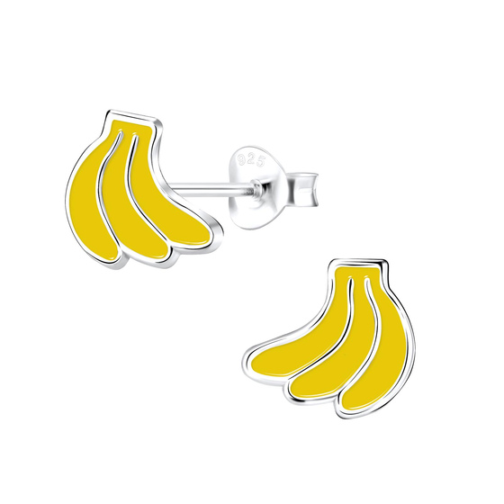 Bananen Kinder Ohrringe 925 Silber