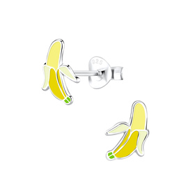 Bananen Kinder Ohrringe 925 Silber