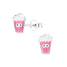 Popcorn Kinder Ohrringe 925 Silber