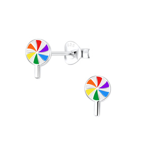 Lollipop Kinder Ohrringe 925 Silber