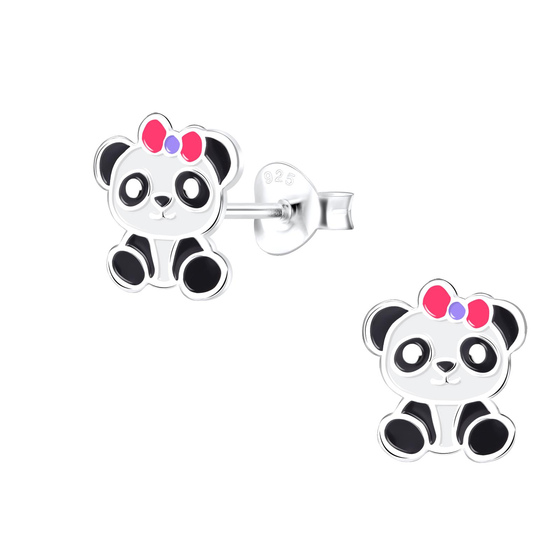 Panda Kinder Ohrringe 925 Silber
