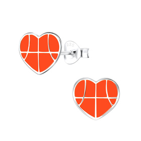 Basketball Kinder Ohrringe 925 Silber