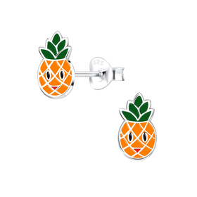 Ananas Kinder Ohrringe 925 Silber