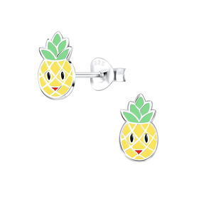 Ananas Kinder Ohrringe 925 Silber