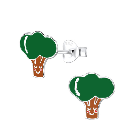 Baum Kinder Ohrringe 925 Silber