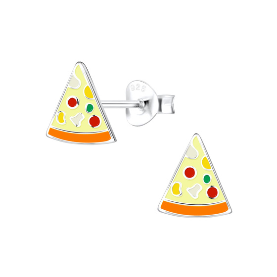 Pizza Kinder Ohrringe 925 Silber