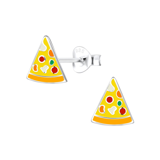 Pizza Kinder Ohrringe 925 Silber
