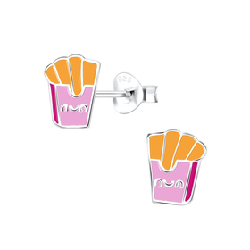 Pommes Kinder Ohrringe 925 Silber
