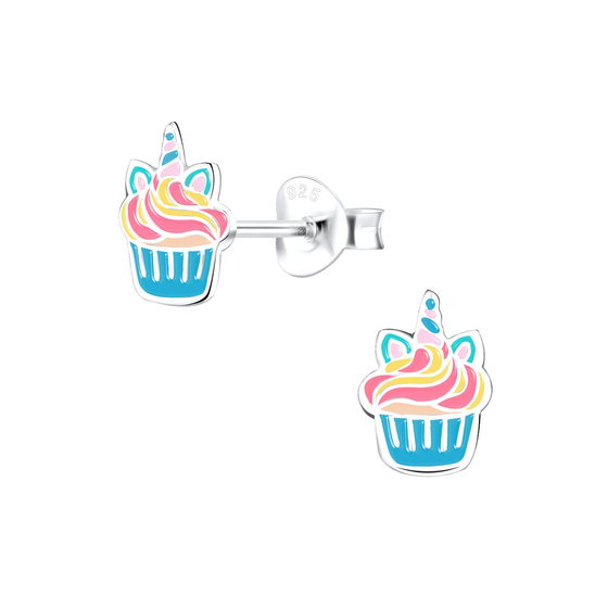 Cupcake Kinder Ohrringe 925 Silber