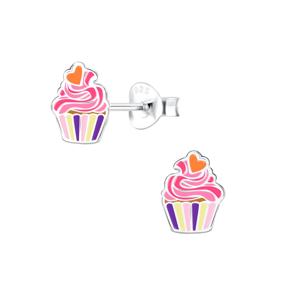 Cupcake Kinder Ohrringe 925 Silber