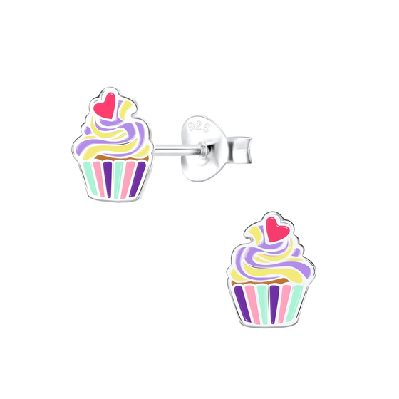 Cupcake Kinder Ohrringe 925 Silber