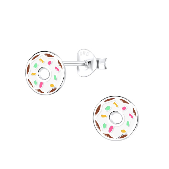 Donut Kinder Ohrringe 925 Silber