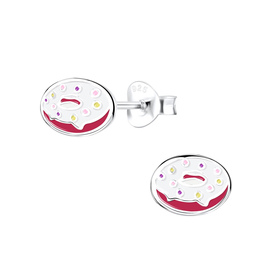 Donut Kinder Ohrringe 925 Silber