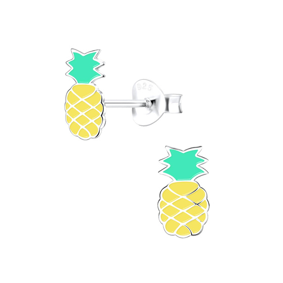 Ananas Kinder Ohrringe 925 Silber