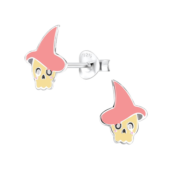 Totenkopf Kinder Ohrringe 925 Silber