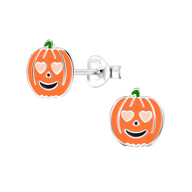 K�rbis Kinder Ohrringe 925 Silber
