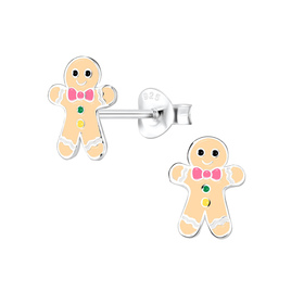 Lebkuchen Kinder Ohrringe 925 Silber
