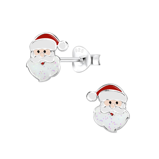 Weihnachtsmann Kinder Ohrringe 925 Silber