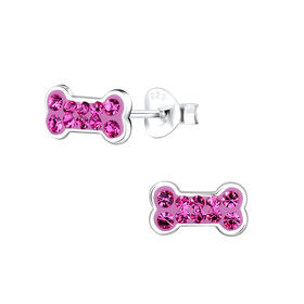 Knochen Kinder Ohrringe 925 Silber