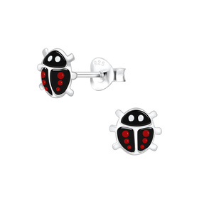 Marienk�fer Kinder Ohrringe 925 Silber