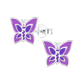 Schmetterling Kinder Ohrringe 925 Silber