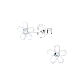 Blumen Kinder Ohrringe 925 Silber