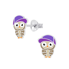 Eulen Kinder Ohrringe 925 Silber