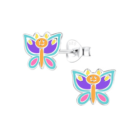 Schmetterling Kinder Ohrringe 925 Silber