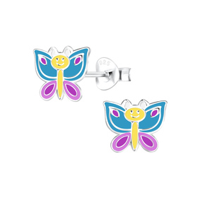 Schmetterling Kinder Ohrringe 925 Silber
