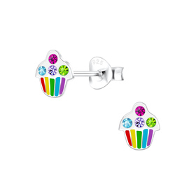 Cupcake Kinder Ohrringe 925 Silber