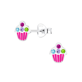 Cupcake Kinder Ohrringe 925 Silber