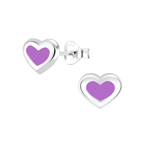 Herz Kinder Ohrringe 925 Silber