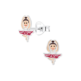 Ballerina Kinder Ohrringe 925 Silber