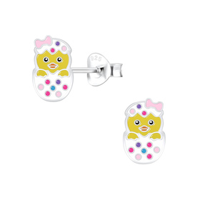 Schlpfende Eier Kinder Ohrringe 925 Silber